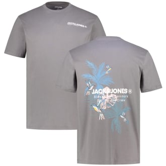 T-Shirt mit Print auf Vorder-und Rückseite grau_CASTLEROCK | 3XL
