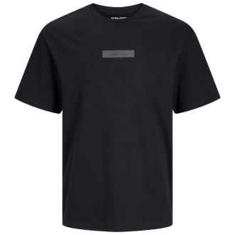T-Shirt mit Label-Print schwarz_BLACK | 3XL