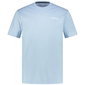 T-Shirt mit Label-Print hellblau_CHAMBRAY BLUE | 3XL