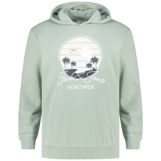 Hoodie mit Label-Print grün_ICEBERG GREEN | 3XL