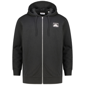 Kapuzenjacke aus Baumwollmischung schwarz_BLACK | 3XL
