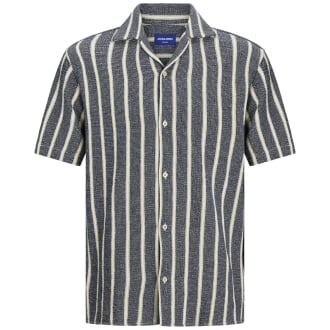 Freizeithemd aus Baumwolle blau_OCEAN CAVERN | 3XL