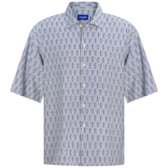 Freizeithemd aus Viskosemischung blau_OCEAN CAVERN | 4XL