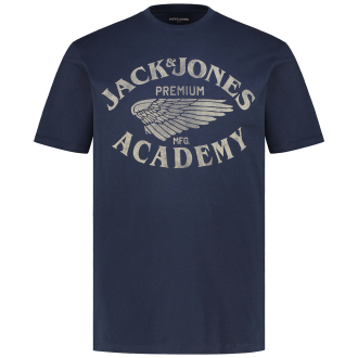 T-Shirt mit Label-Print dunkelblau_NIGHT SKY | 4XL