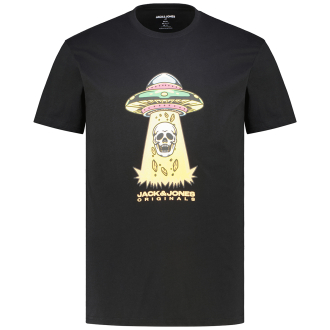 T-Shirt mit Motiv-Print schwarz_BLACK | 3XL