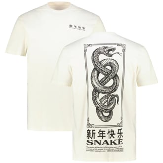 T-Shirt mit Print auf Vorder-und Rückseite cremeweiß_ANTIQUE WHITE | 4XL