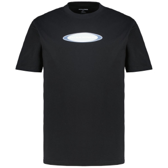 T-Shirt mit Label-Print schwarz_BLACK | 3XL