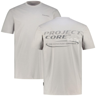 T-Shirt mit Print auf Vorder-und Rückseite grau_GRAY FLANNEL | 3XL