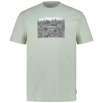 T-Shirt mit Label-Print mint_AQUA GRAY | 3XL
