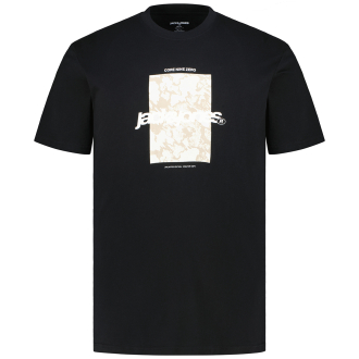 T-Shirt mit Label-Print schwarz_BLACK | 3XL