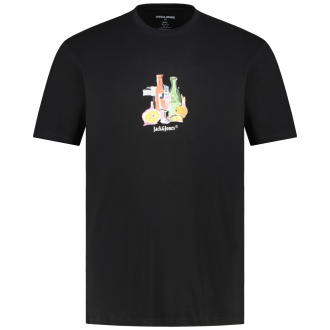 T-Shirt mit Motiv-Print schwarz_BLACK | 3XL