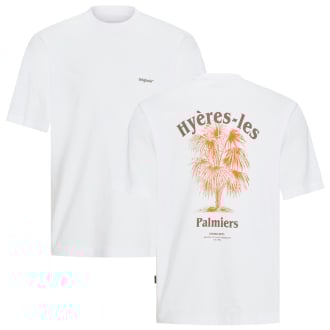 T-Shirt mit Print auf Vorder- und Rückseite weiß_BRIGHT WHITE/PALMS | 3XL