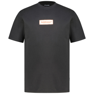 T-Shirt mit Label-Print schwarz_BLACK | 3XL