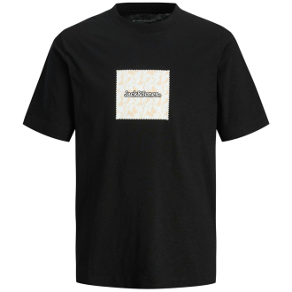 T-Shirt mit Label-Print schwarz_BLACK | 3XL