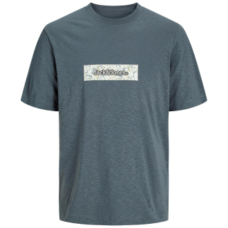 T-Shirt mit Label-Print grau_STORMY WEATHER | 3XL