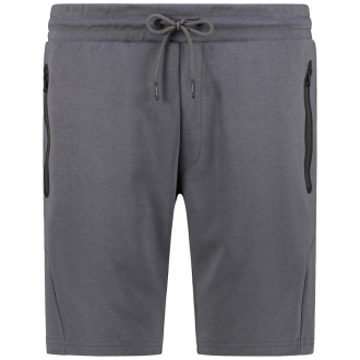 Kurze Jogginghose aus Baumwollmischung dunkelgrau_ASPHALT | W54