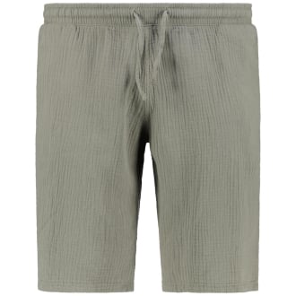 Shorts aus Baumwoll-Musselin oliv_MULLED BASIL | W54