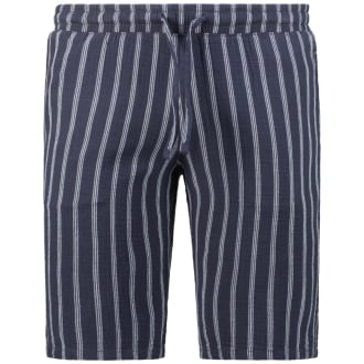 Shorts aus Baumwoll-Musselin blau_SKY CAPTAIN/STRIPE | W54