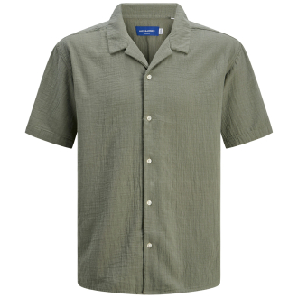 Freizeithemd in Seersucker-Qualität oliv_MULLED BASIL | 3XL