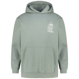 Hoodie mit Motiv-Print grün_AGAVE GREEN | 3XL