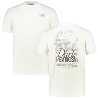 T-Shirt mit Print auf Vorder-und Rückseite creme_EGRET | 3XL