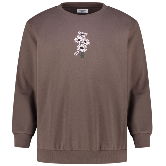Sweatshirt mit Applikation braun_CHOCOLATE BROWN | 4XL