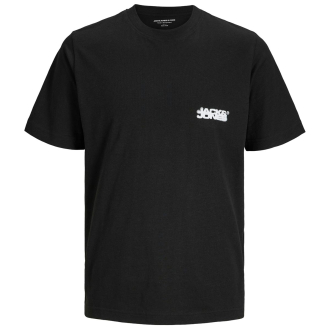 T-Shirt mit Label-Print schwarz_BLACK | 3XL