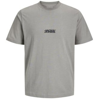 T-Shirt mit Label-Print grau_GRAY FLANNEL | 3XL
