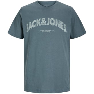 T-Shirt mit Label-Print grau_STORMY WEATHER | 3XL