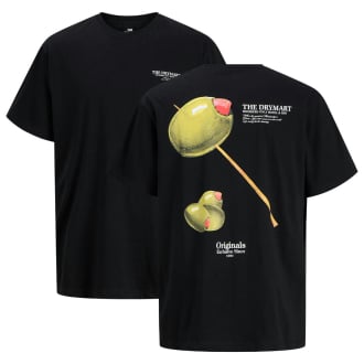 T-Shirt mit Print auf Vorder- und Rückseite schwarz_BLACK | 3XL