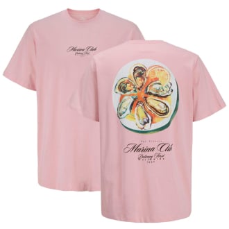 T-Shirt mit Print auf Vorder- und Rückseite pink_TICKLED PINK | 3XL