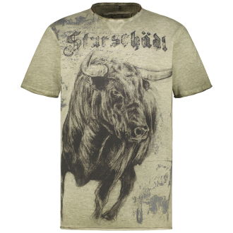 T-Shirt mit Print "Sturschädl" oliv_0164 | 4XL