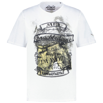 T-Shirt mit Print auf Vorder- und Rückseite weiß_0100 | 3XL