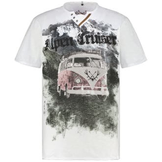 T-Shirt mit Motiv-Print weiß_0100 | 4XL