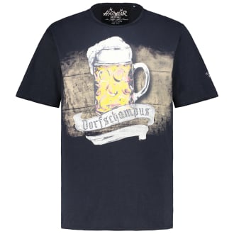 T-Shirt mit Print "Dorfschampus" schwarz_0200 | 6XL