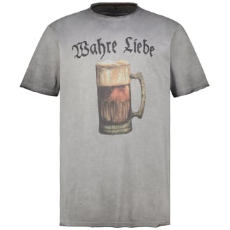 T-Shirt mit Print "Wahre Liebe" grau_0201 | 3XL