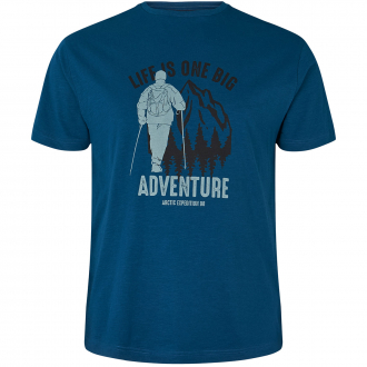 T-Shirt mit "LIFE IS ONE BIG ADVENTURE" -Print royalblau_0583 | 4XL