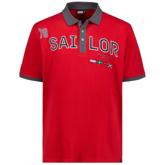 Poloshirt mit Stickerei rot_520 | 10XL
