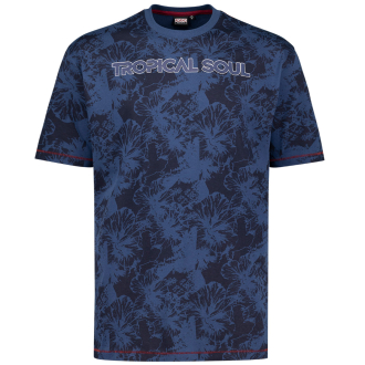 T-Shirt mit Allover-Print dunkelblau_360 | 3XL