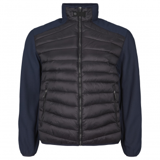 Leichte Steppjacke im Materialmix schwarz_0099 | 4XL