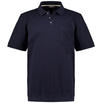 Poloshirt mit elastischem Bund dunkelblau_360 | 3XL