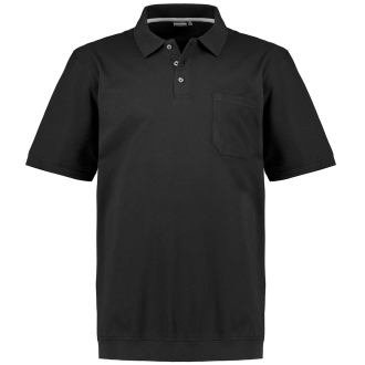 Poloshirt mit elastischem Bund schwarz_700 | 3XL