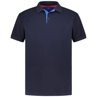 Poloshirt mit Kontrastdetails dunkelblau_360 | 3XL