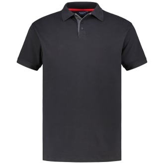 Poloshirt mit Kontrastdetails schwarz_700 | 3XL