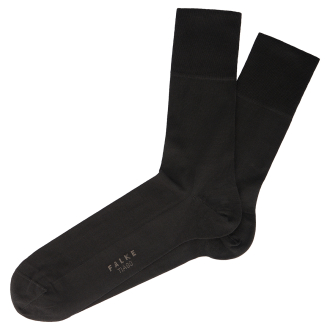 Baumwollsocken "Tiago" mit Elasthan schwarz_3000 | 43-44