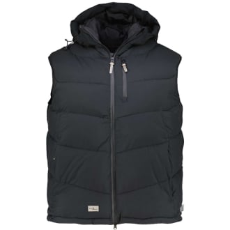 Wattierte Weste mit Kapuze schwarz_09 | 3XL