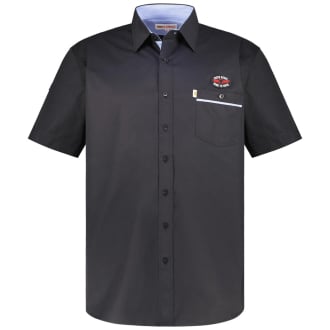 Freizeithemd aus Baumwolle schwarz_SCHWARZ | 3XL