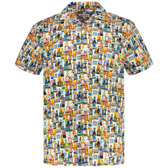 Freizeithemd mit Allover-Print weiß_WEIß | 5XL