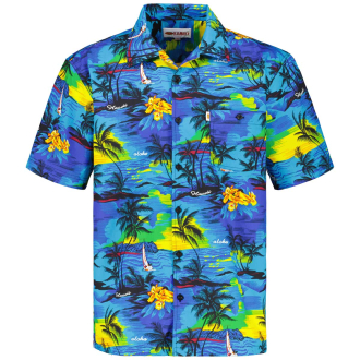 Freizeithemd im Hawaii-Stil mittelblau_BLAU | 3XL