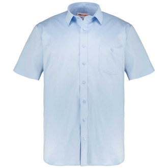 Freizeithemd mit Stretch hellblau_SATIN SY BLUE | 4XL